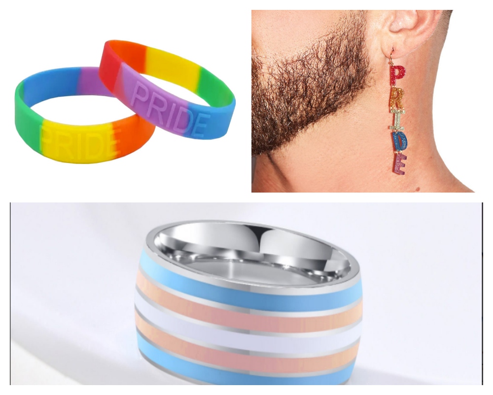 pride bracelets, rings & earrings